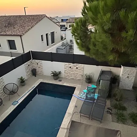 Serenite 9 Pers, Piscine, Clim, Plages A Pied Villa Sérignan